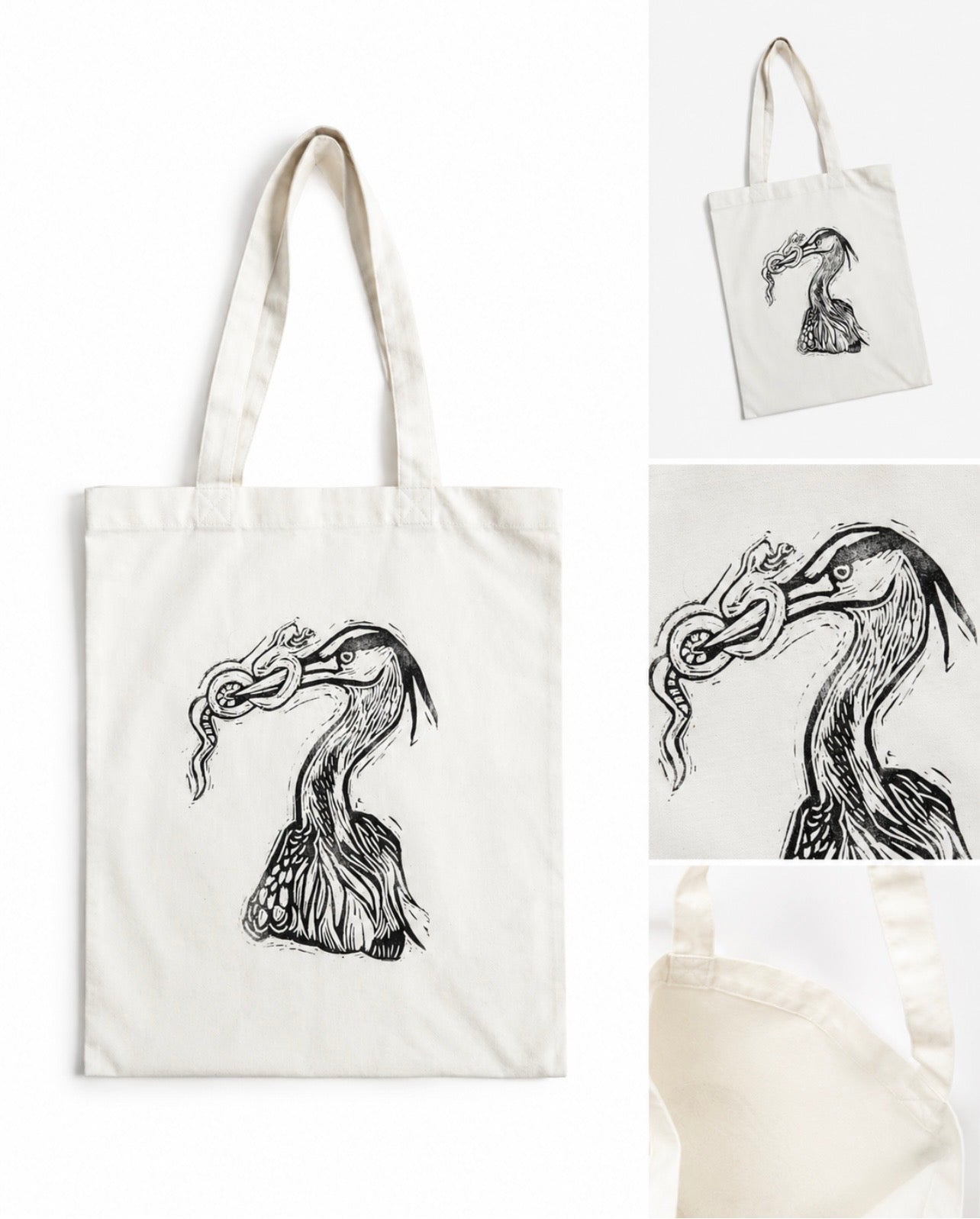 Heron tote bag