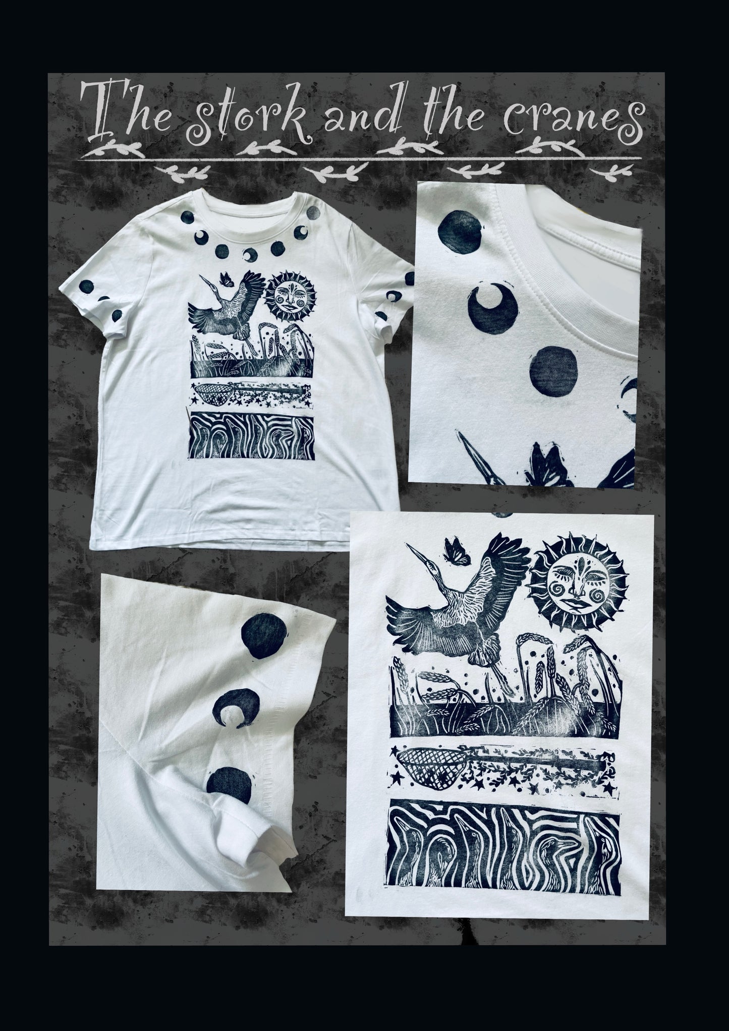 Stork and cranes T-shirts
