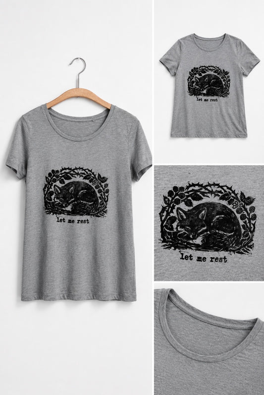 S-M  Grey Fox T-shirt
